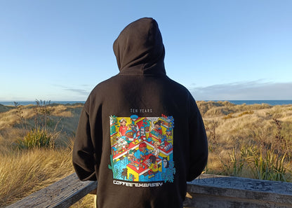 Ten Years of Coffee Embassy Hoodie